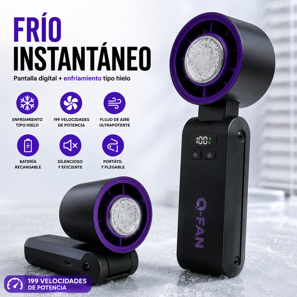 Ventilador Plegable con Hielo