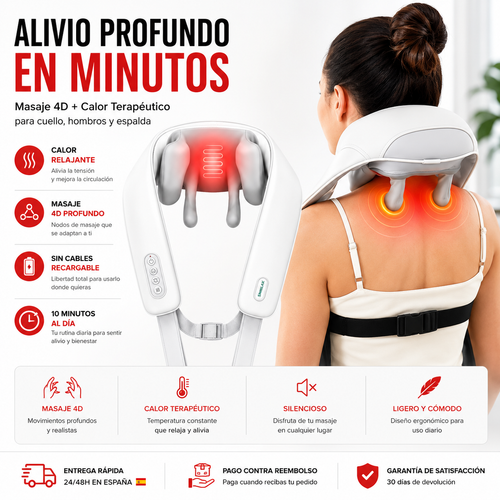 Masajeador Cervical 6D con Calor ®