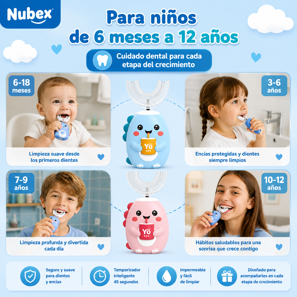 Cepillo Eléctrico Infantil Dino ®